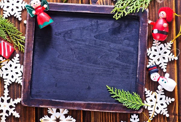 Christmas background with board — Stock Photo, Image