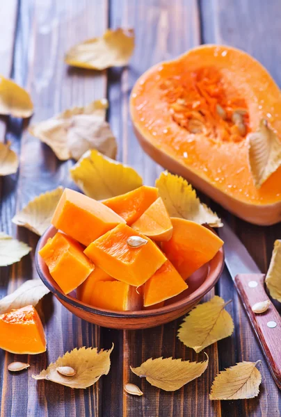 Fresh sliced pumpkin — Stock Photo, Image