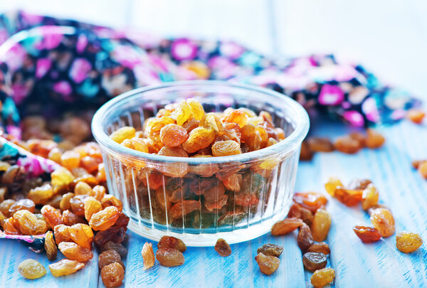 изюм в миске на столе
