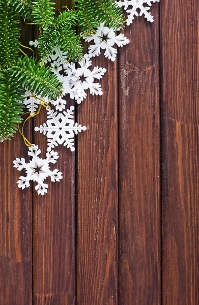 Decoração de Natal na mesa de madeira — Fotografia de Stock