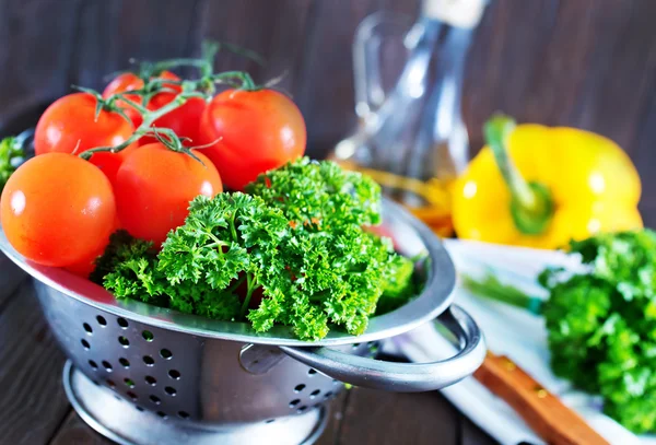 Färska grönsaker för sallad — Stockfoto