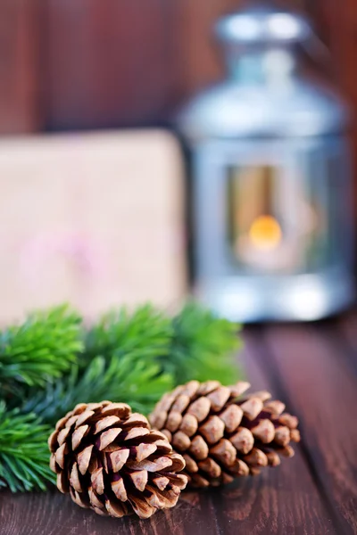 Christmas background from green branch — Stock Photo, Image