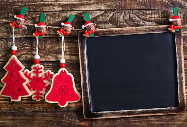 Christmas decoration on the wooden table — Stock Photo, Image