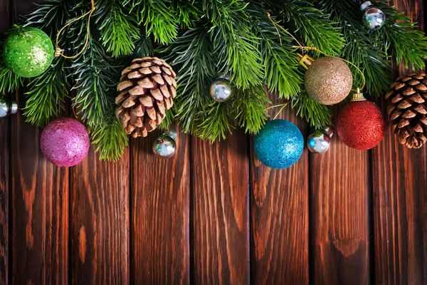 Vánoční ozdoby na stole — Stock fotografie