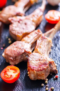 kızarmış et baharatlar ile