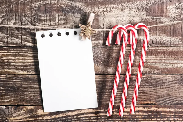 Paper with christmas decoration — Stock Photo, Image