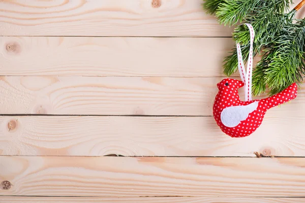 Tahta masada Noel süslemesi — Stok fotoğraf