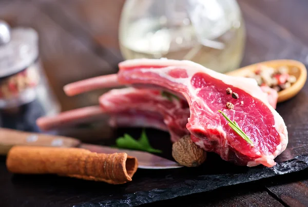 Raw chop meat — Stock Photo, Image