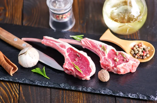 Raw chop meat — Stock Photo, Image