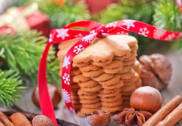 Christmas cookies with spices — Stock Photo, Image