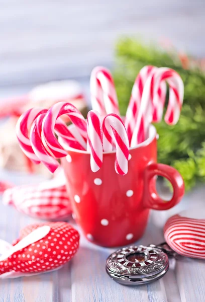 Christmas decoration and candles — Stock Photo, Image