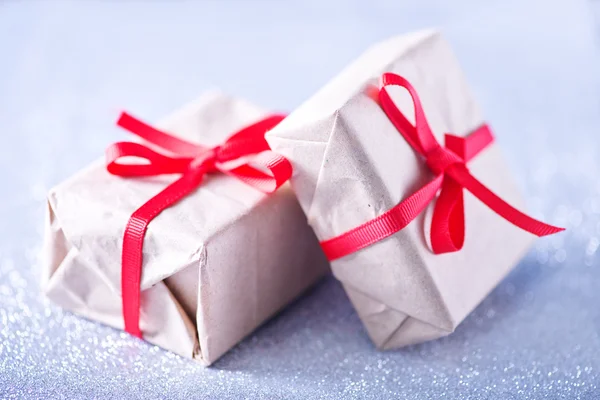 Christmas decorations on a table — Stock Photo, Image