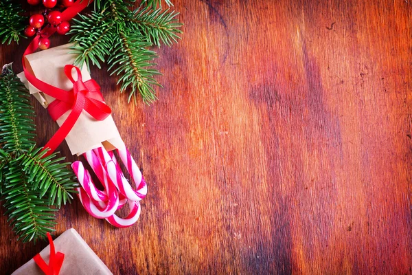 Fondo de Navidad y caramelos — Foto de Stock