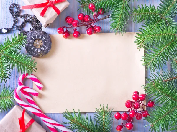 Christmas background and  frame — Stock Photo, Image