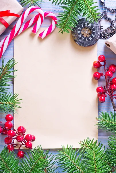 Christmas background and  frame — Stock Photo, Image