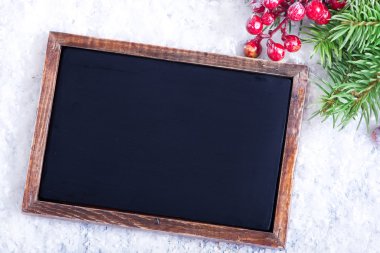 Noel arka plan boş yazı tahtası ile