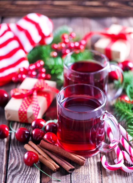 Boże Narodzenie napojów w szklankach — Zdjęcie stockowe