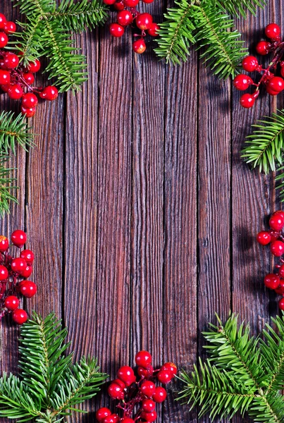 Christmas decoration on the wood — Stock Photo, Image