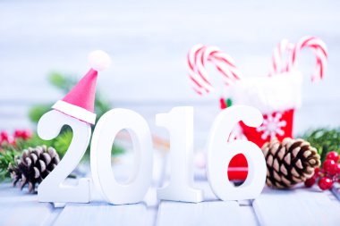 christmas concept with numbers 2016