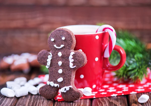 Bevanda al cacao con biscotti — Foto Stock