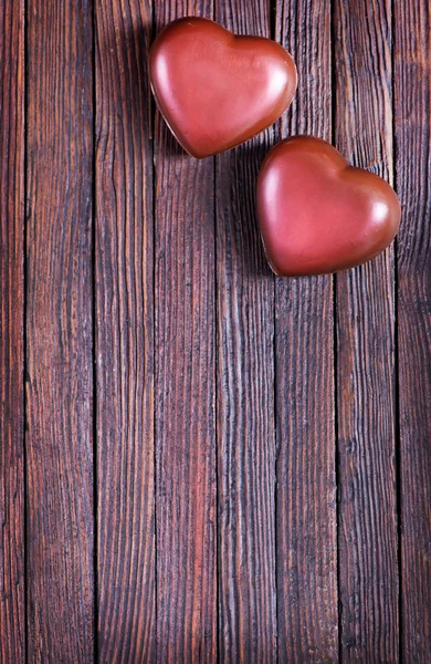 Çikolata kalp şekerler — Stok fotoğraf