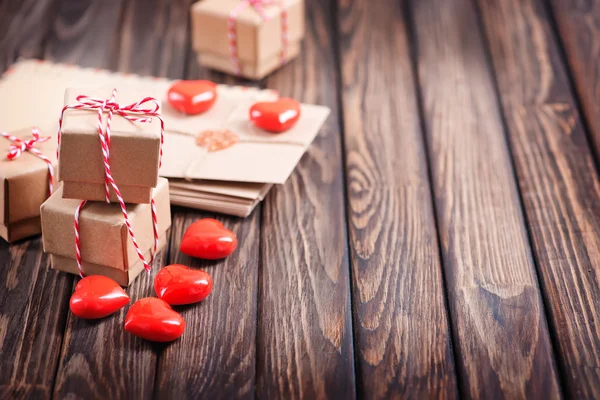 Cajas para regalos con corazones — Foto de Stock