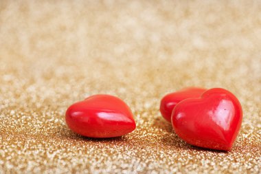 Sevgililer günü kalpleri konseptiyle