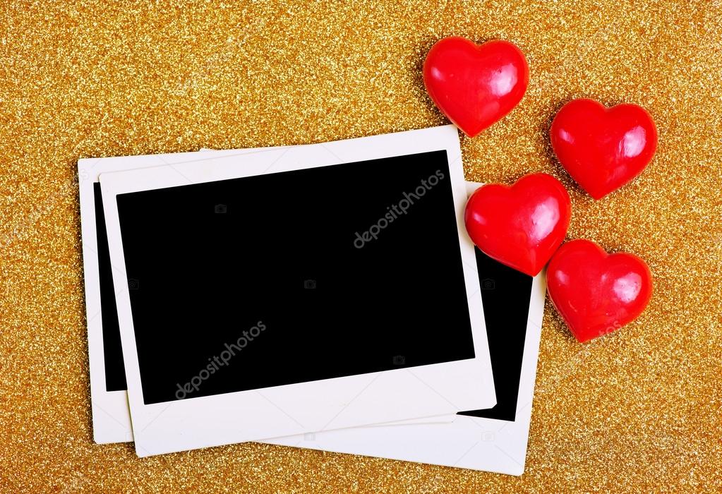 instant photos and hearts