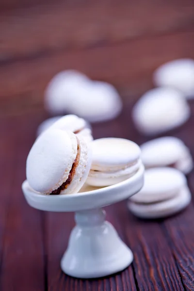 Delicious white macaroons — Stock Photo, Image