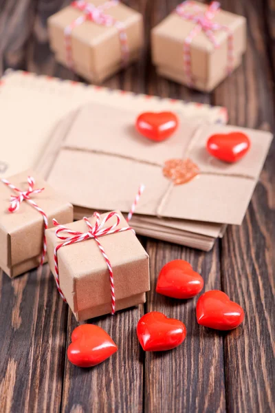 Cajas para regalos con corazones — Foto de Stock