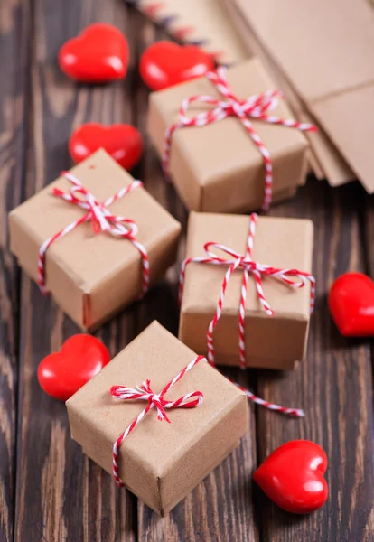 Cajas para regalos con corazones — Foto de Stock