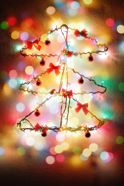 Χριστούγεννα Πρωτοχρονιά δέντρο έννοια εγκατάσταση — Φωτογραφία Αρχείου
