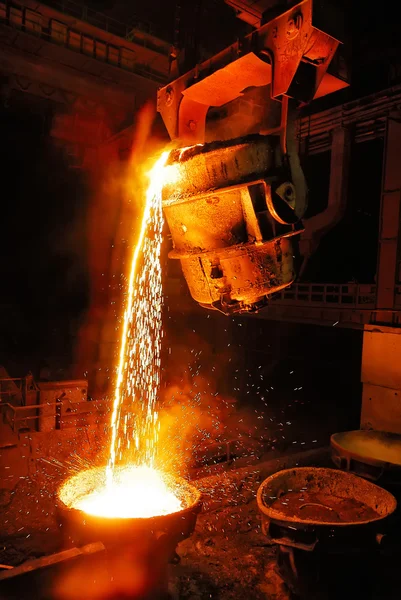 Industry, Steel Mill, Factory, Foundry, Molten — Stock Photo, Image