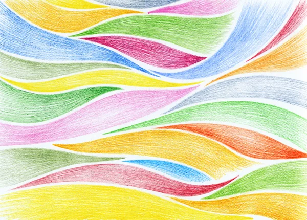 Ilustração de ondas coloridas de iridescente uns aos outros — Fotografia de Stock