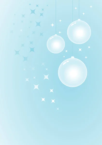 Fondo Azul Claro Suave Con Bolas Árbol Navidad Vector Eps — Vector de stock