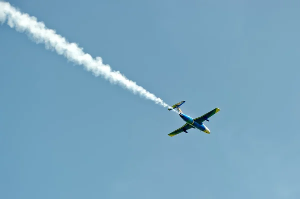 L-29 αεροσκάφη δελφινιών στη μύγα — Φωτογραφία Αρχείου