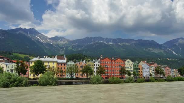 Innsbruck güzel evler — Stok video