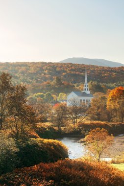 Stowe morning in Vermont clipart