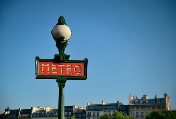 Vintage metro sign — Stock Photo, Image