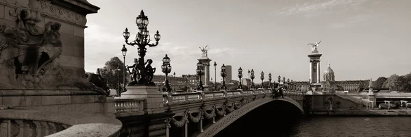Alexandre III bridge and River Seine Stock Image