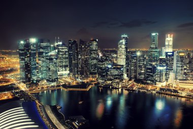 Singapur Marina Bay çatı görünümü