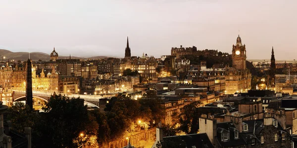 Edimburgo vista noite — Fotografia de Stock