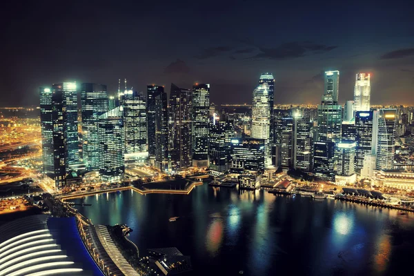 สิงคโปร์ มารีน่า เบย์ วิวบนดาดฟ้า — ภาพถ่ายสต็อก