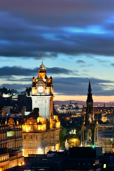 Edimburgo vista noite — Fotografia de Stock