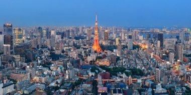 Tokyo siluetinin görünümü