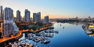 Vancouver harbor view  clipart