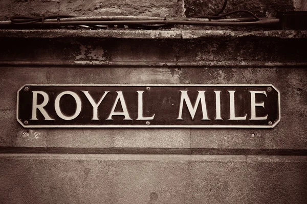 Royal Mile road sign — Stock Photo, Image