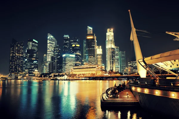 新加坡天际线景观 — 图库照片