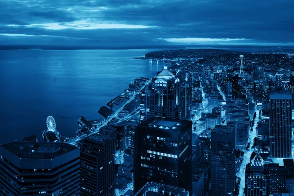 Seattle rooftop panorama — Stock Photo, Image