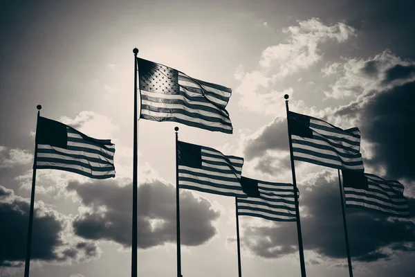 Ηνωμένες Πολιτείες εθνικές σημαίες — Φωτογραφία Αρχείου